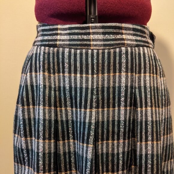 NWT Plaid Wool Pleated Midi Skirt – Size Medium - Picture 5 of 12